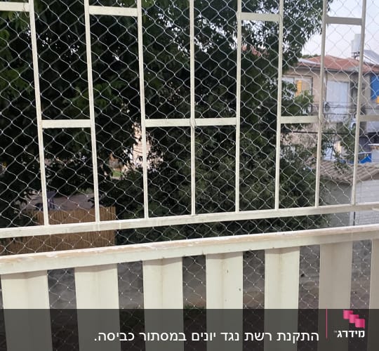 רשת למניעת כניסת יונים על מרפסת